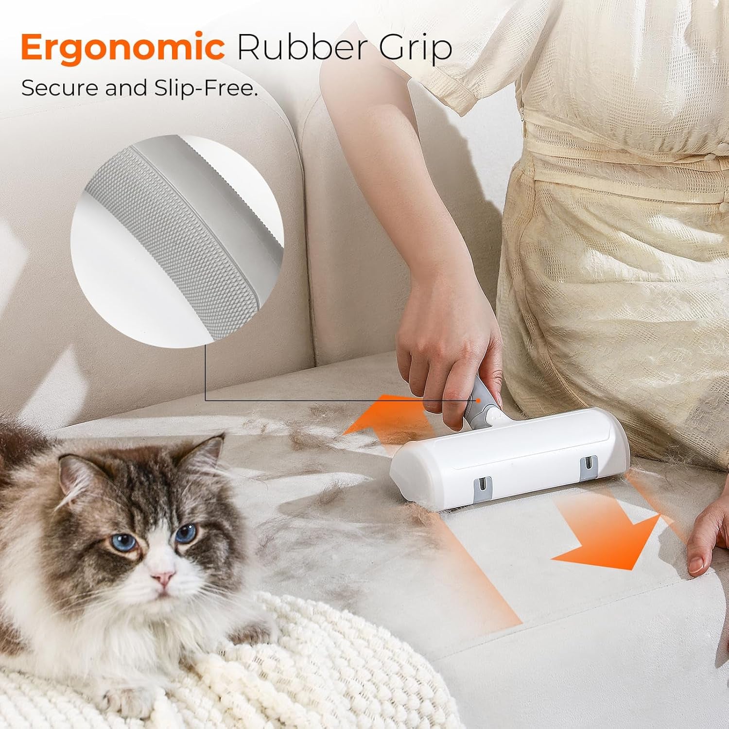 Reusable Pet Hair Remover Roller — Couch, Car & Bedding