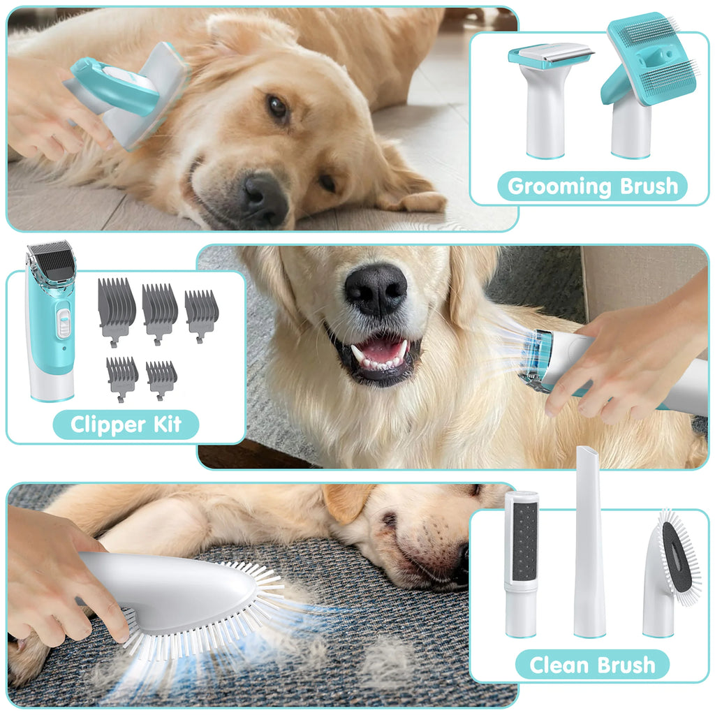 6-In-1 Dog Grooming Vacuum Kit — 11000PA, Low Noise