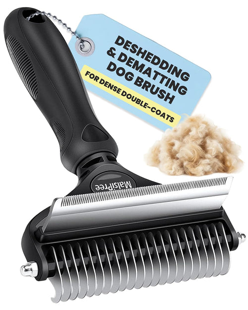2-In-1 Deshedding Brush & Undercoat Rake for Dogs