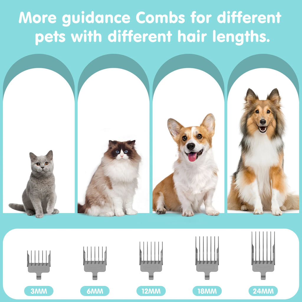 6-In-1 Dog Grooming Vacuum Kit — 11000PA, Low Noise