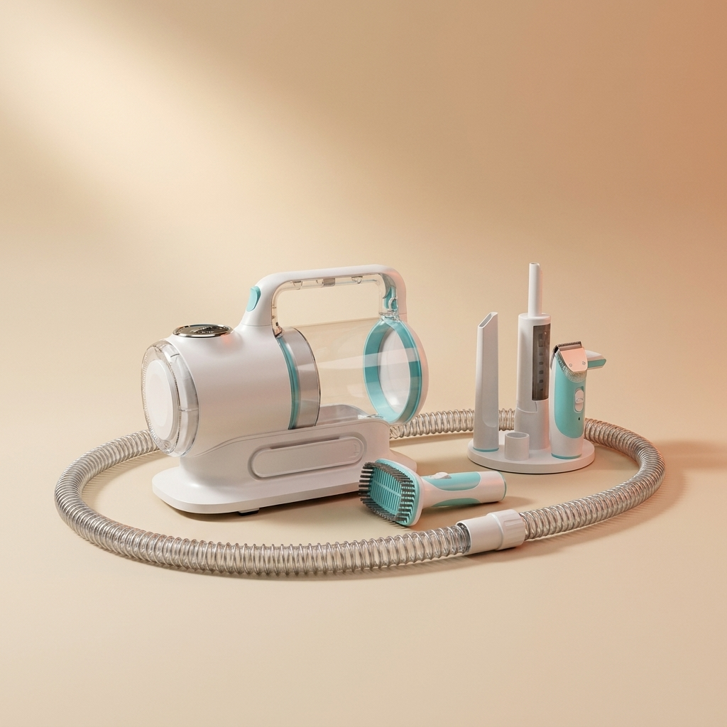 6-in-1 Dog Grooming Vacuum Kit — Catch the Hair Before It Hits Your Couch